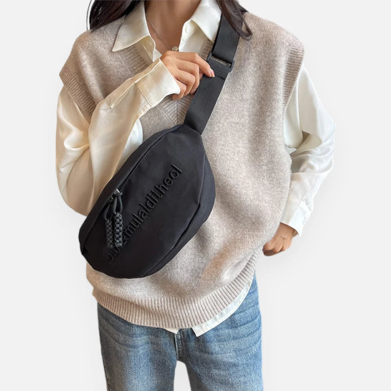 Grand sac banane tendance à bandoulière Pauline