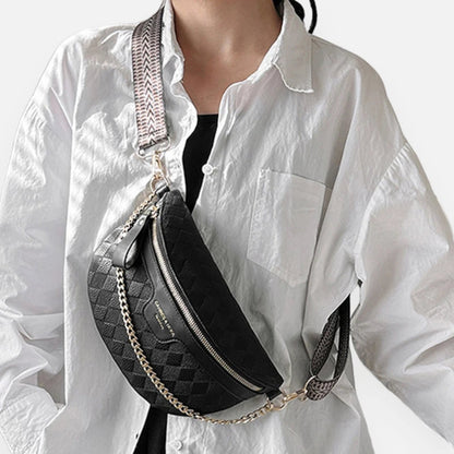 Sac banane bandoulière avec chaîne doré Paulette