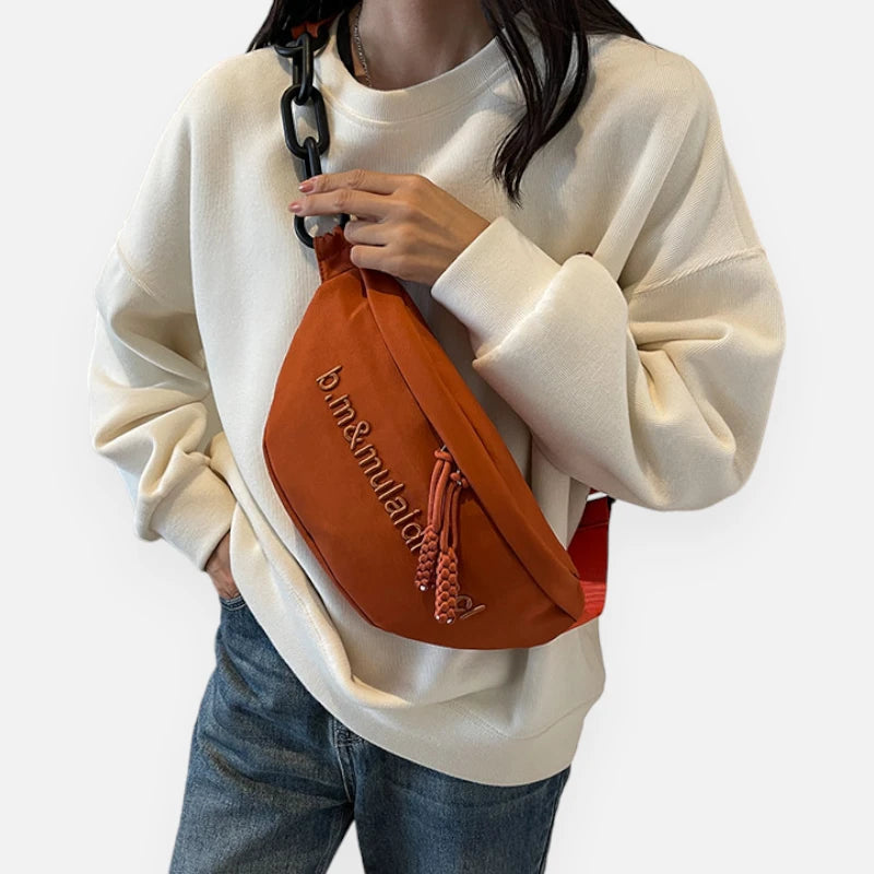 Grand sac banane tendance à bandoulière Pauline