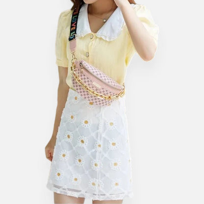 Sac banane bandoulière avec chaîne dorée Bernadette