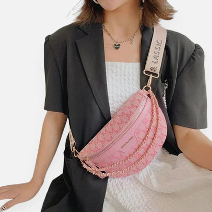 Sac banane en tissu chic à bandoulière Daphne