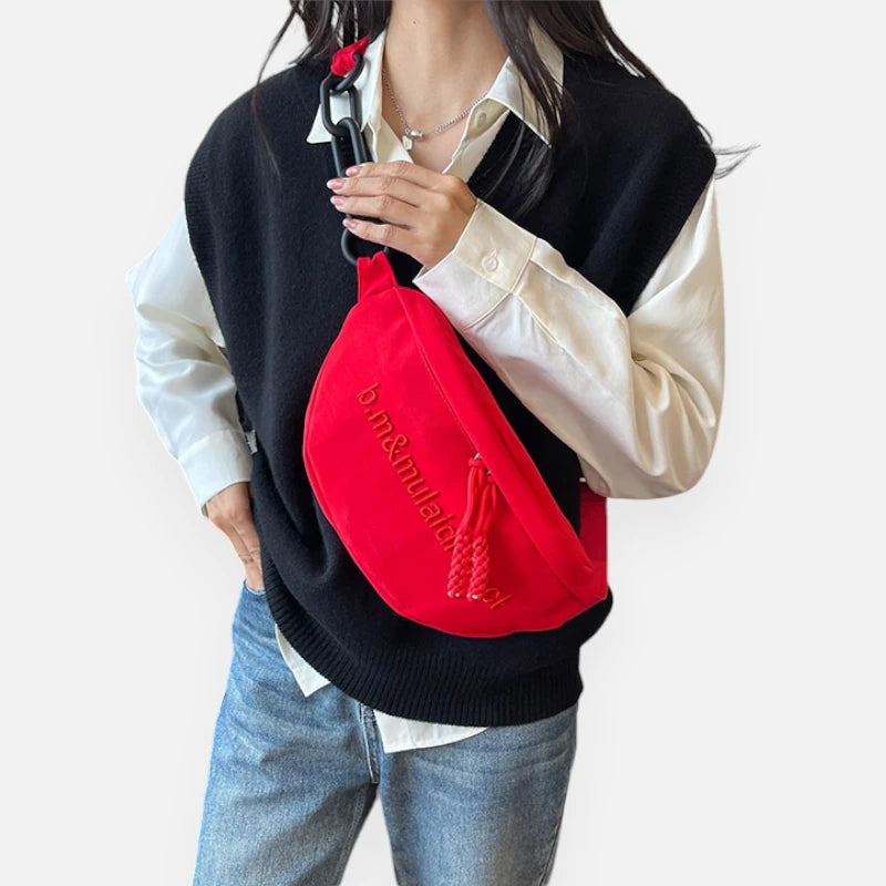 Grand sac banane tendance à bandoulière Pauline