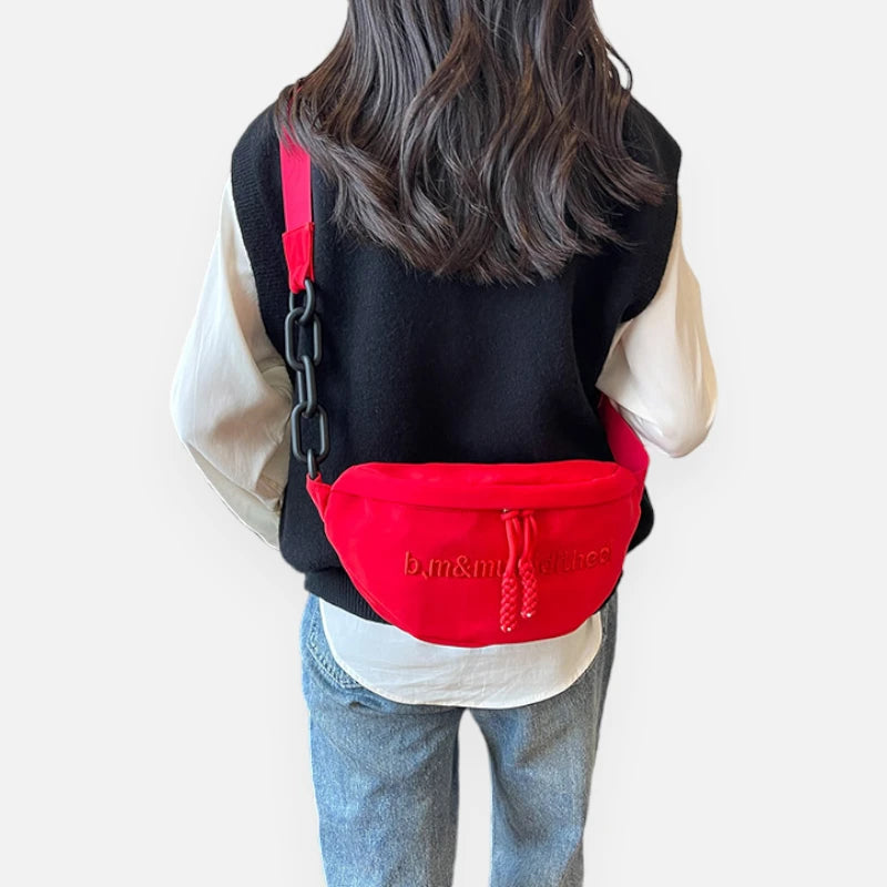 Grand sac banane tendance à bandoulière Pauline