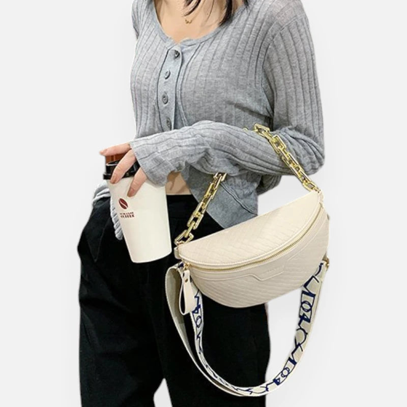 Sac banane bandoulière avec chaîne dorée Hortense