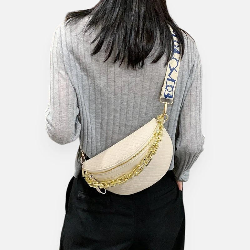 Sac banane bandoulière avec chaîne dorée Hortense