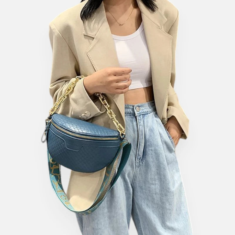 Sac banane bandoulière avec chaîne dorée Hortense