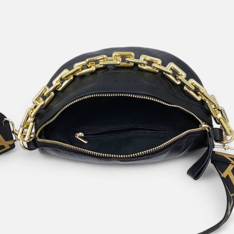 Sac banane bandoulière avec chaîne dorée Hortense