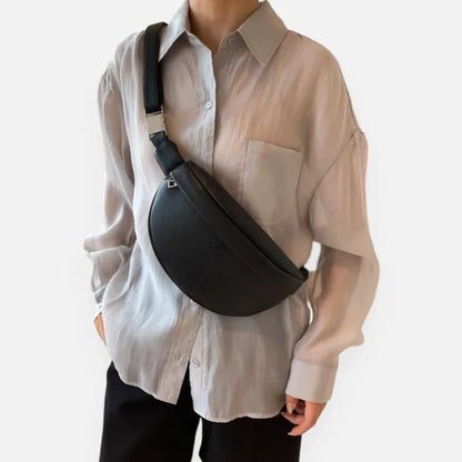 Sac banane bandoulière noir Léonie