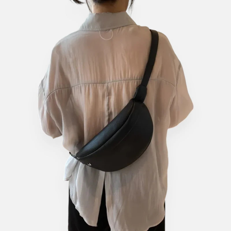 Sac banane bandoulière noir Léonie