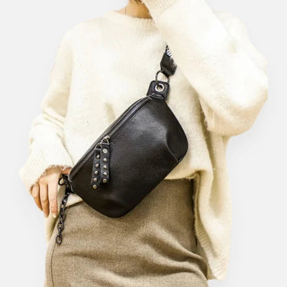 Sac banane noir à bandoulière Noémie