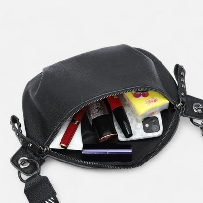 Sac banane noir à bandoulière Noémie