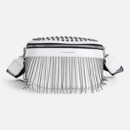 Grand sac banane bandoulière avec strass Solène