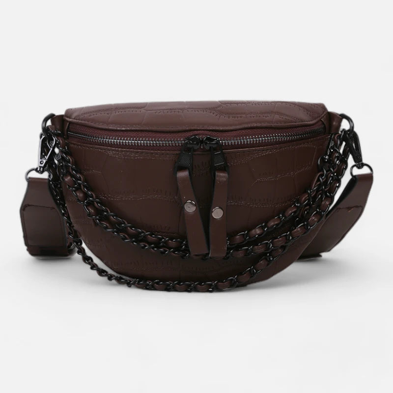 Sac banane bandoulière imitation croco Vivienne