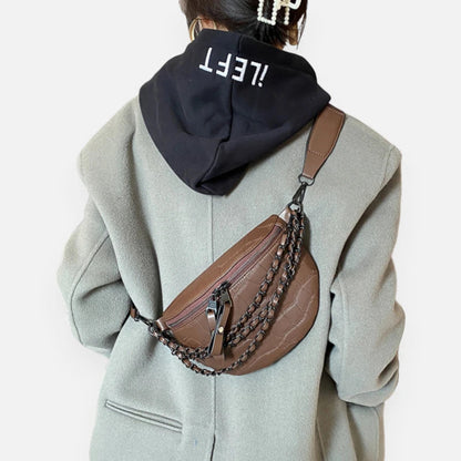 Sac banane bandoulière imitation croco Vivienne