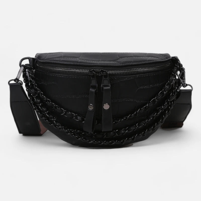 Sac banane bandoulière imitation croco Vivienne