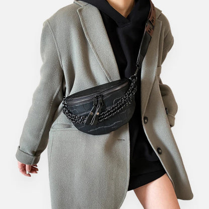 Sac banane bandoulière imitation croco Vivienne