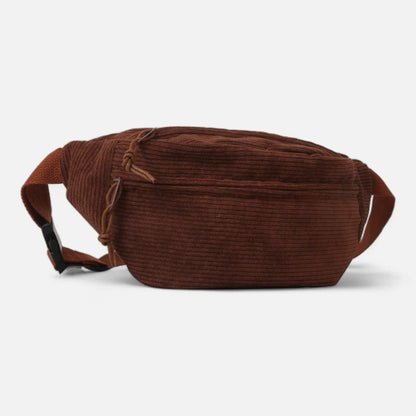 Grand sac banane en velours côtelé Adèle