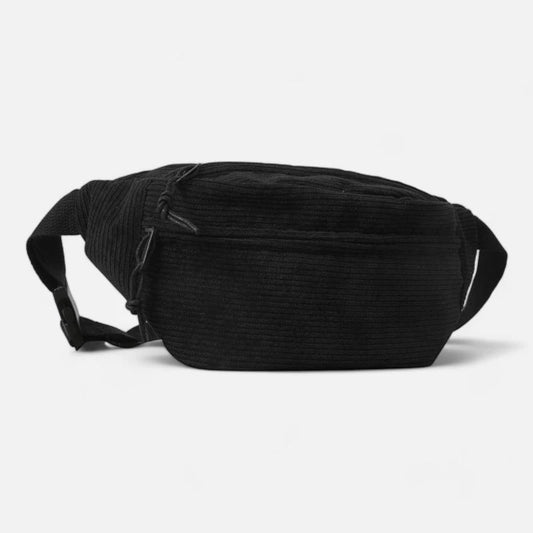 Grand sac banane en velours côtelé Adèle