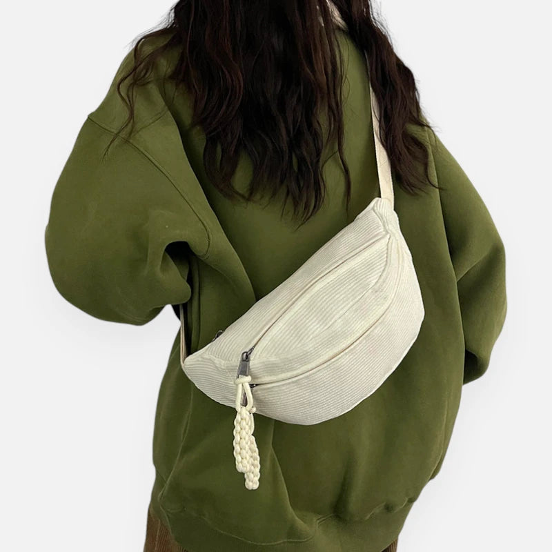 Sac banane velours côtelé tendance Alice