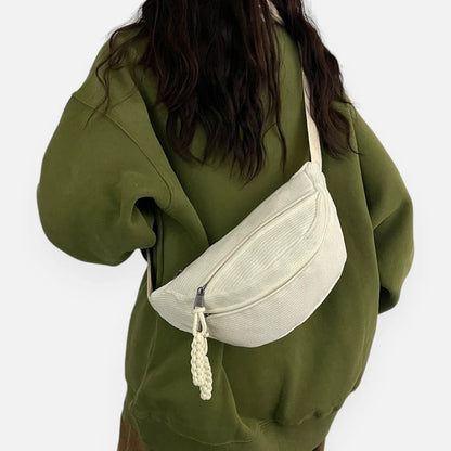 Sac banane velours côtelé tendance Alice