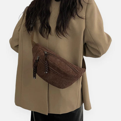 Sac banane velours côtelé tendance Alice