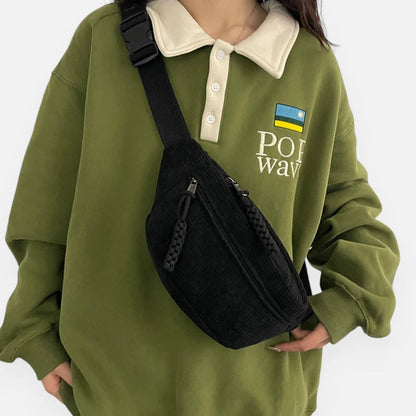 Sac banane velours côtelé tendance Alice