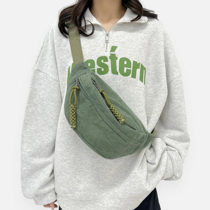 Sac banane velours côtelé tendance Alice