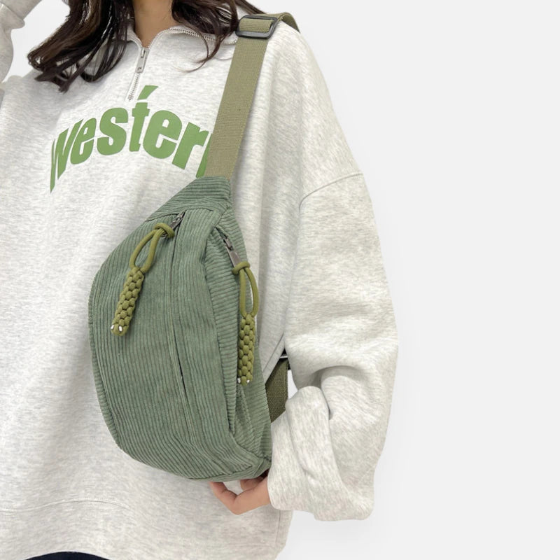 Sac banane velours côtelé tendance Alice