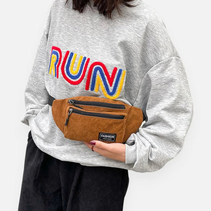 Sac banane velours rectangulaire Suzanne