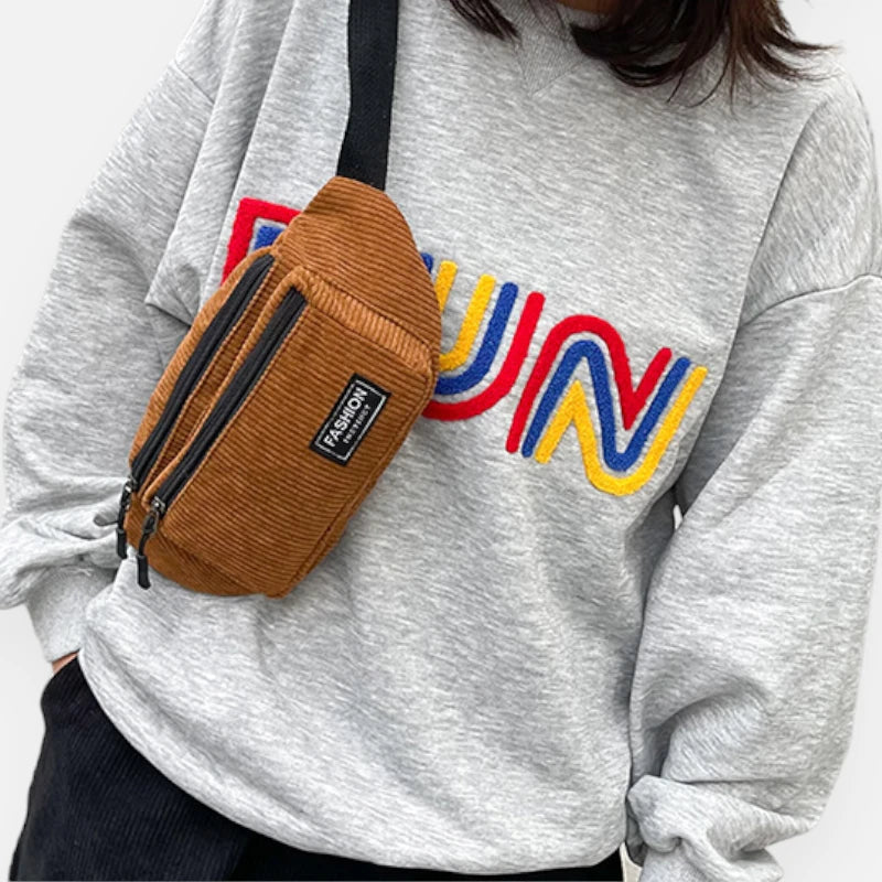 Sac banane velours rectangulaire Suzanne