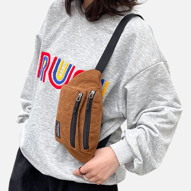 Sac banane velours rectangulaire Suzanne