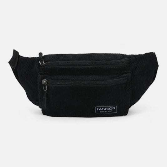 Sac banane velours côtelé rectangulaire Emma