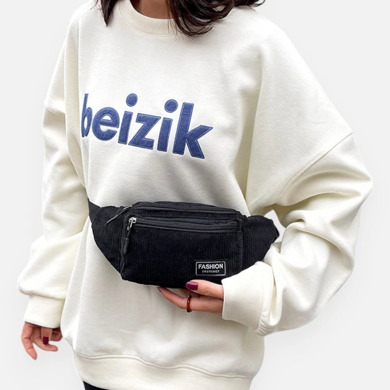 Sac banane velours rectangulaire Suzanne