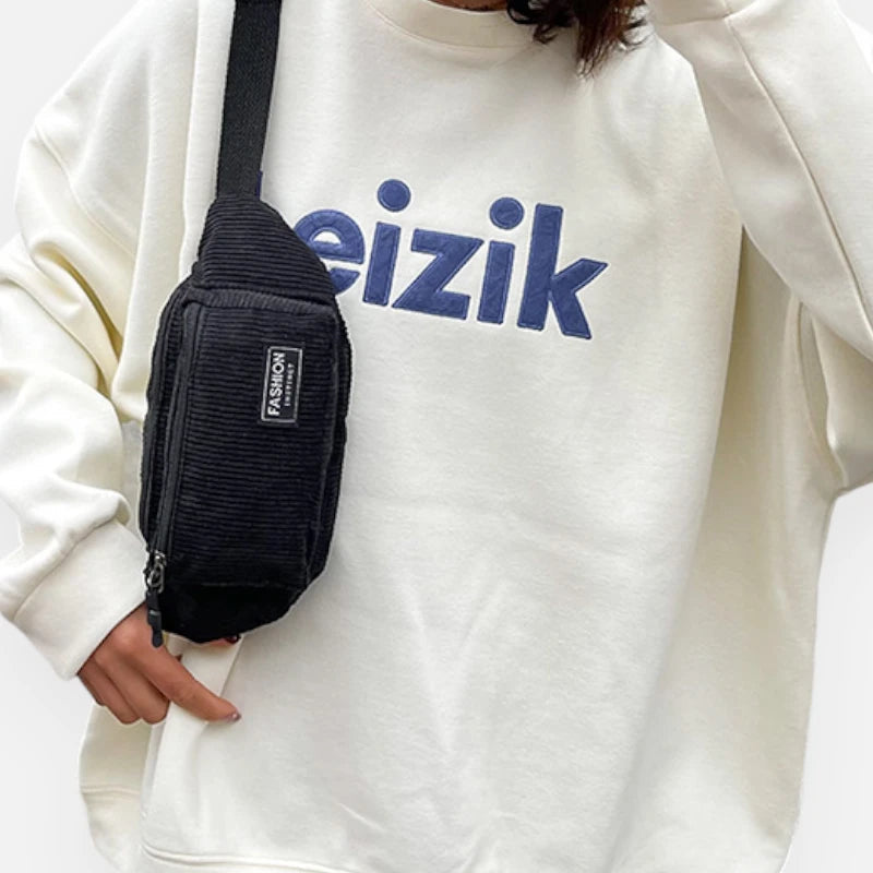 Sac banane velours rectangulaire Suzanne