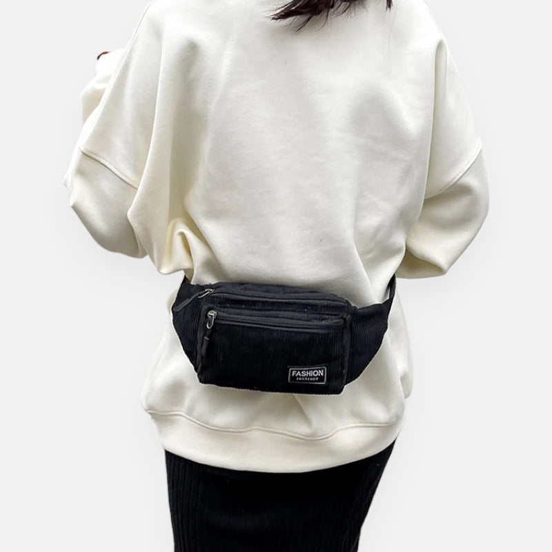 Sac banane velours rectangulaire Suzanne