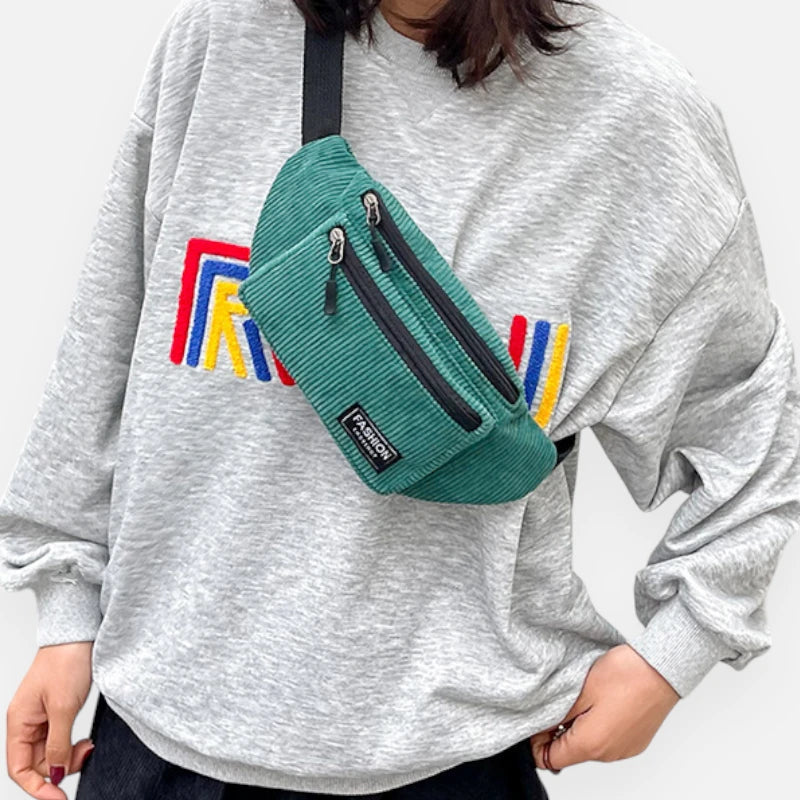 Sac banane velours rectangulaire Suzanne