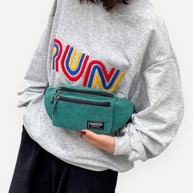 Sac banane velours rectangulaire Suzanne