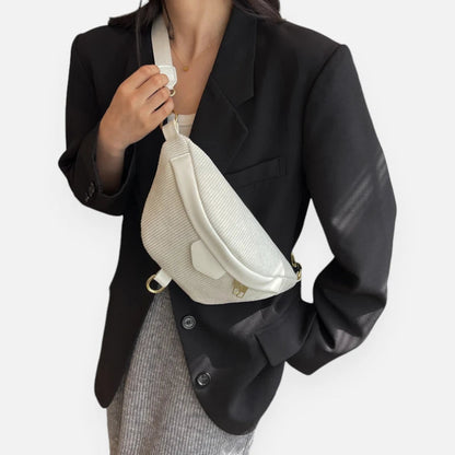 Sac banane velours côtelé chic à bandoulière Hélène