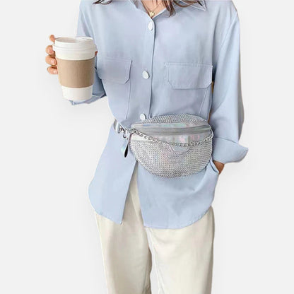 Sac banane bandoulière avec strass Estelle