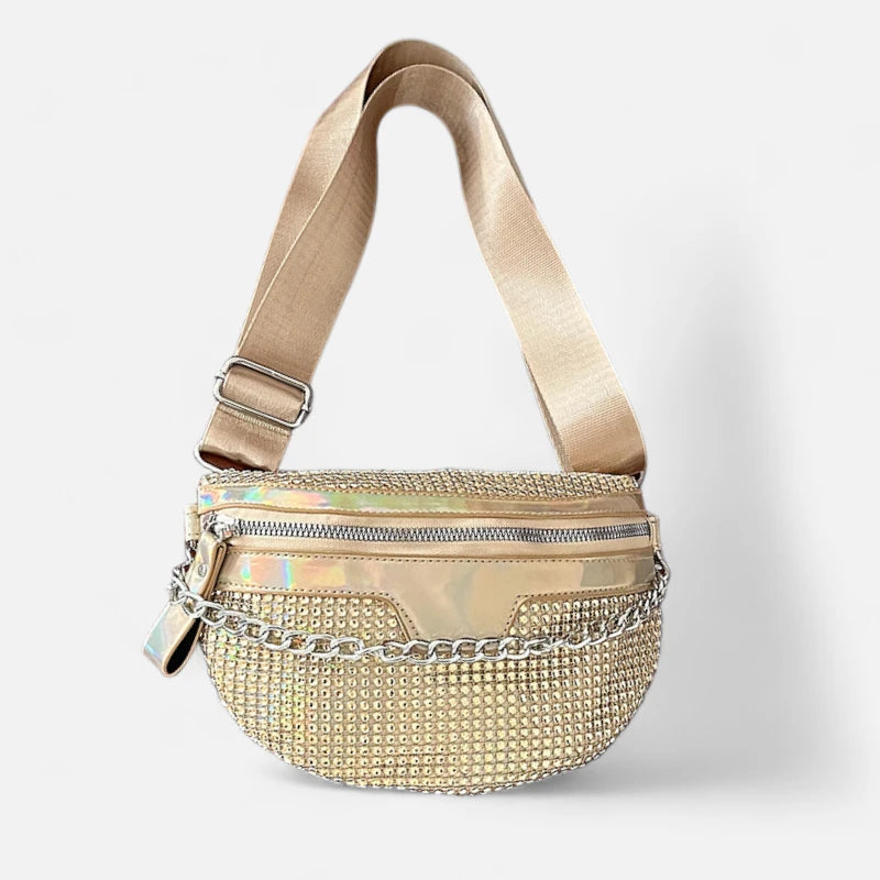 Sac banane bandoulière avec strass Estelle