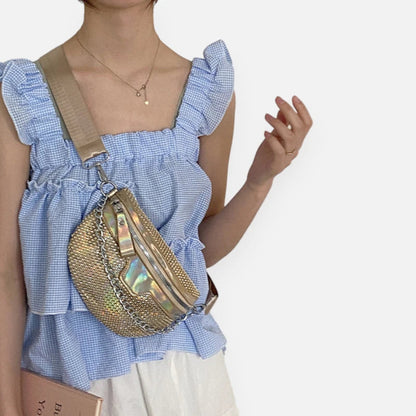 Sac banane bandoulière avec strass Estelle