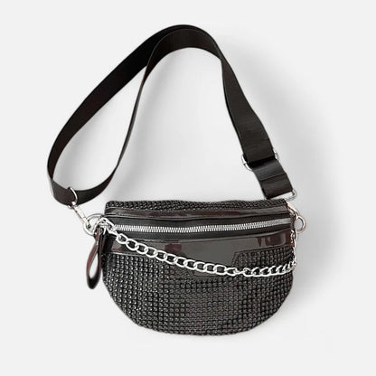 Sac banane bandoulière avec strass Estelle