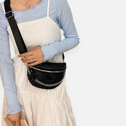 Sac banane bandoulière avec strass Estelle