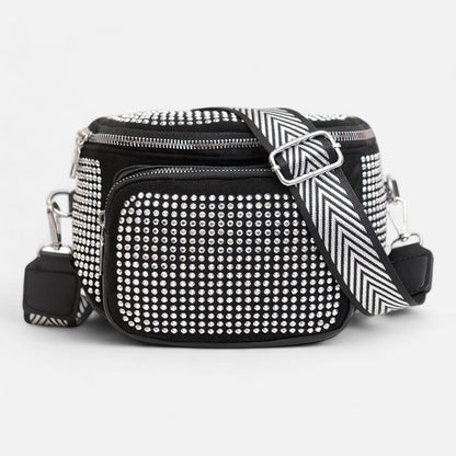 Sac banane chic à bandoulière avec strass Coraline