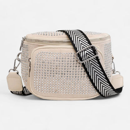 Sac banane chic à bandoulière avec strass Coraline