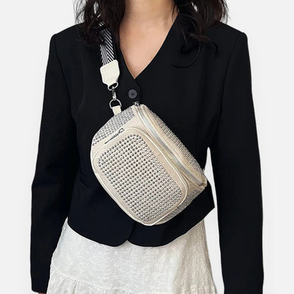 Sac banane chic à bandoulière avec strass Coraline