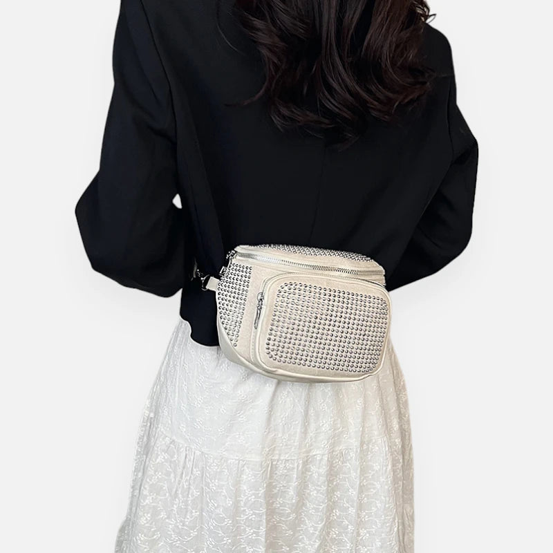 Sac banane chic à bandoulière avec strass Coraline