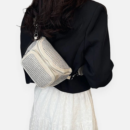 Sac banane chic à bandoulière avec strass Coraline