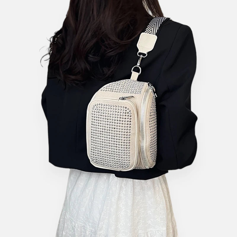 Sac banane chic à bandoulière avec strass Coraline