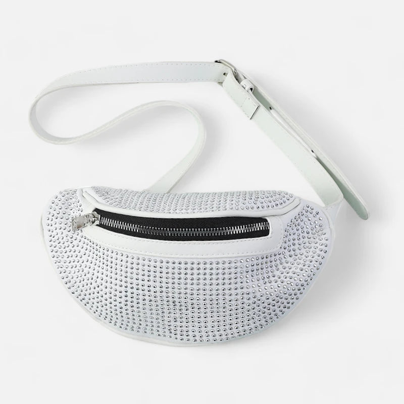 Sac banane chic à bandoulière avec strass Fabienne